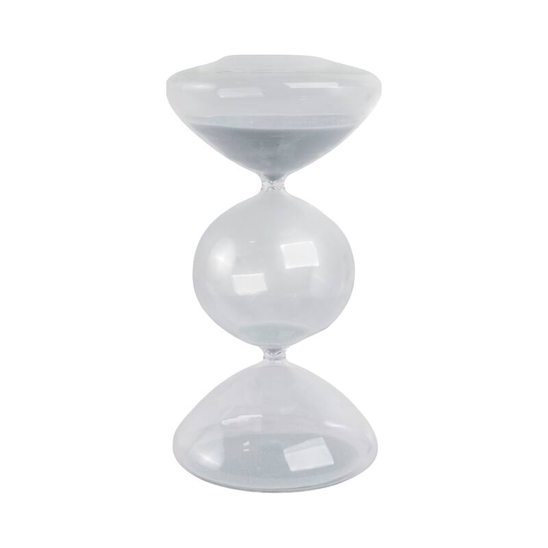 Glass Hourglass Timer Abstract Decorative Sculpture with Modern Design