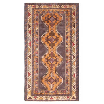 ECARPETGALLERY Hand-knotted Teimani Navy Wool Rug - 3'8 x 6'8