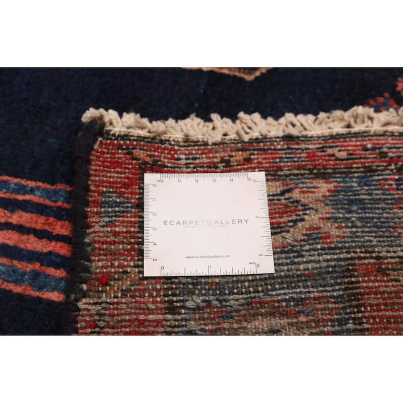 ECARPETGALLERY Hand-knotted Andelz Dark Navy Wool Rug - 3'5 x 9'8