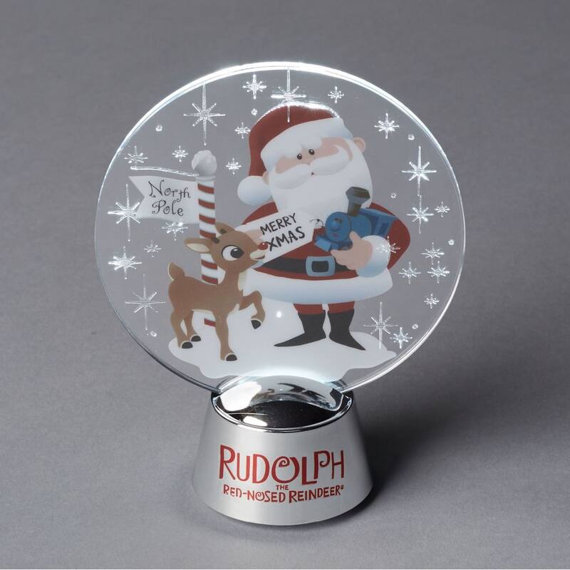 department 56 rudolph and santa christmas holidazzler #6000498