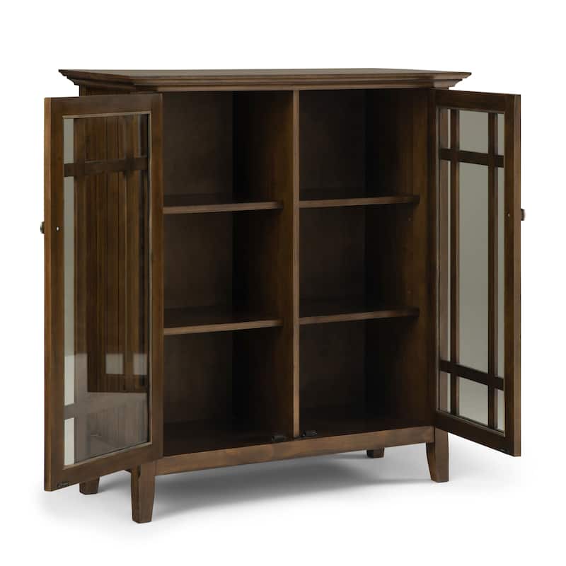 WYNDENHALL Freemont SOLID WOOD 39 inch Wide Transitional Medium Storage Cabinet - 42.2"h x 39"w x 17"d