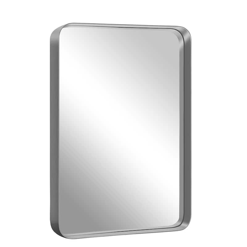 HomeRoots 50" Silver Metal Framed Accent Mirror - 31.83 in. x 49.91 in. x 1.96 in.