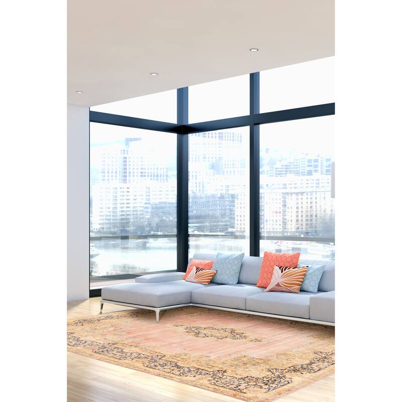 ECARPETGALLERY Hand-knotted Antalya Vintage Dark Copper Wool Rug - 9'8 x 12'9