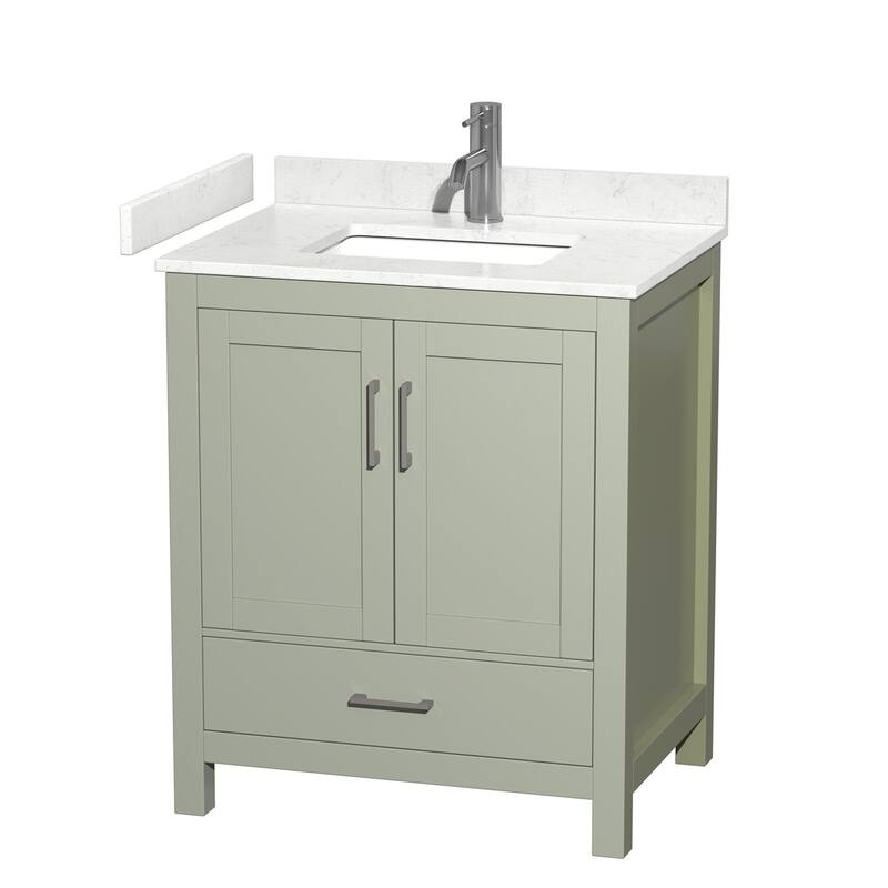 Wyndham Collection Sheffield 30" Single Bathroom Vanity, Carrara