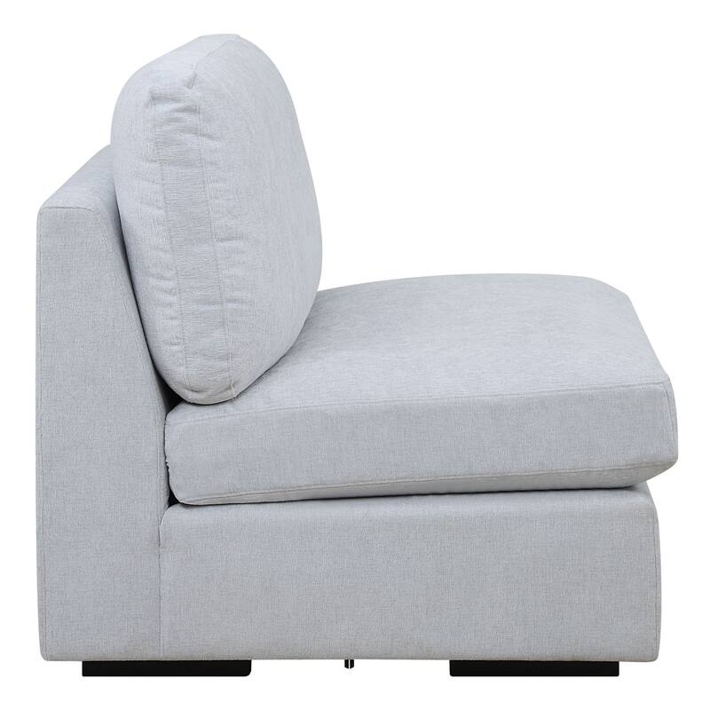 Refuge Solid Armless Modular Seat for Sectional Sofa - 40" - Sky Blue