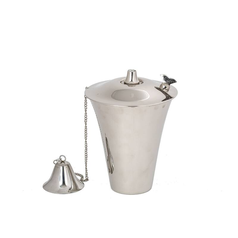 Kona Style Tabletop Tiki Torch - Smooth Nickel - 1 Pack