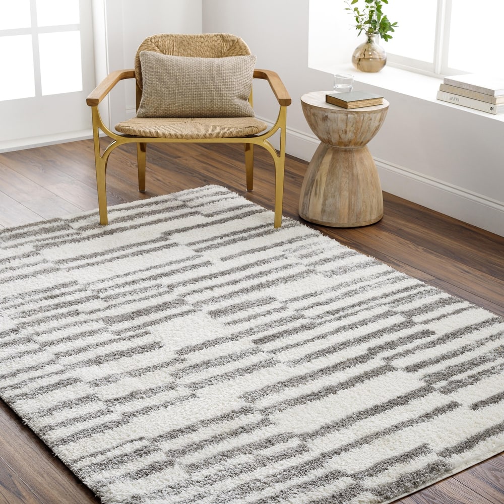 Livabliss Cloudy Shag Glam Graphic Area Rug