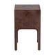 preview thumbnail 16 of 19, Kayla Modern and Contemporary Natural Light Mappa Real Burl Wood 2-Drawer Nightstand