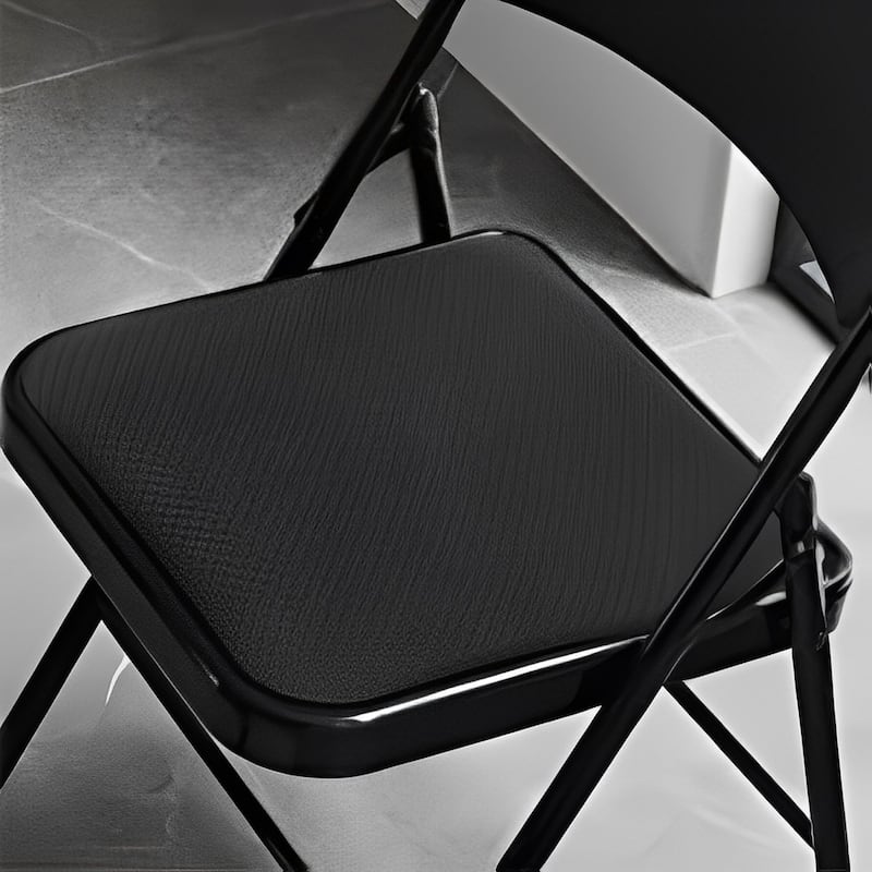 Folding Chair Set Fabric Upholstered Padded Seat Metal Frame for Home Office Dining Room (Set of 4 or 6)