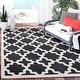 preview thumbnail 11 of 132, SAFAVIEH Courtyard Dorthey Indoor/ Outdoor Waterproof Patio Backyard Rug 2'7" x 5' - Black/Beige