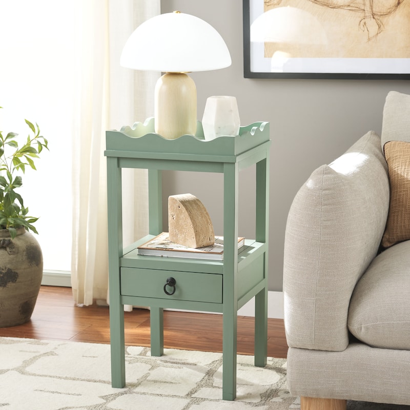 SAFAVIEH Home Darlyn One Drawer Accent Table - 14"W x 13"D x 28"H