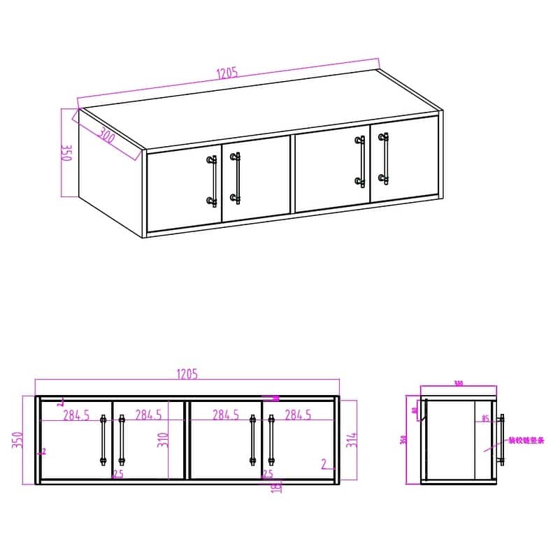 Victoria 48 Inches Top Cabinet Wall-Mounted - 47.5