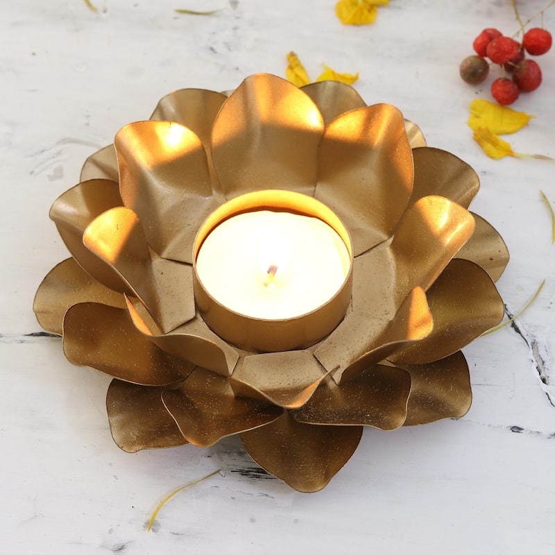 Novica Handmade One More Light Steel Tealight Candleholder