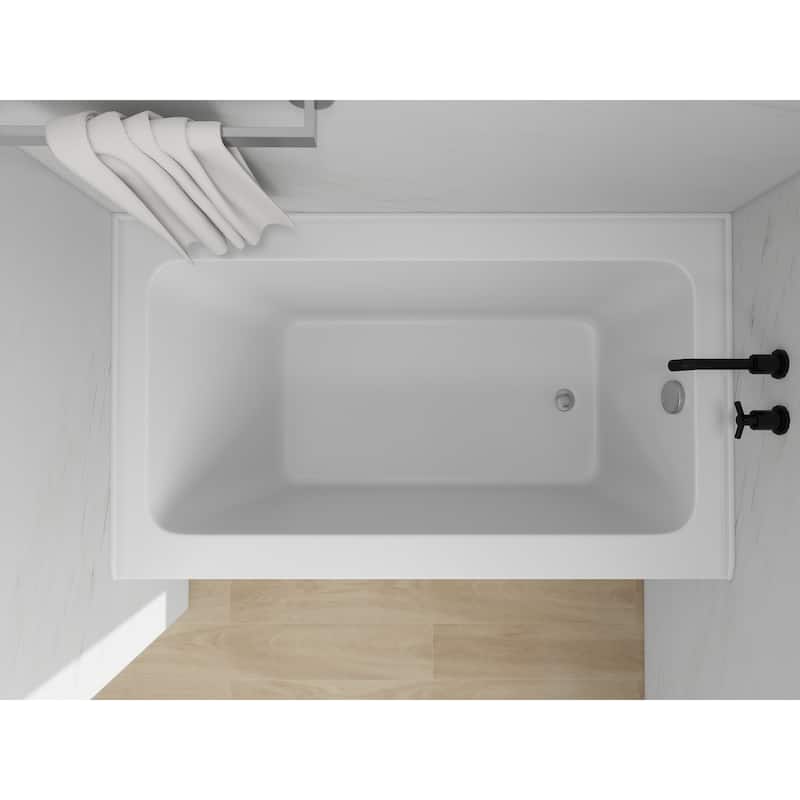 Vanity Art Alcove Soaking Acrylic Bathtub