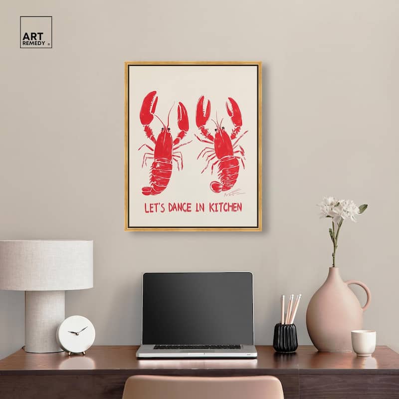 Let's Dance In Kitchen Canvas by Art Remedy