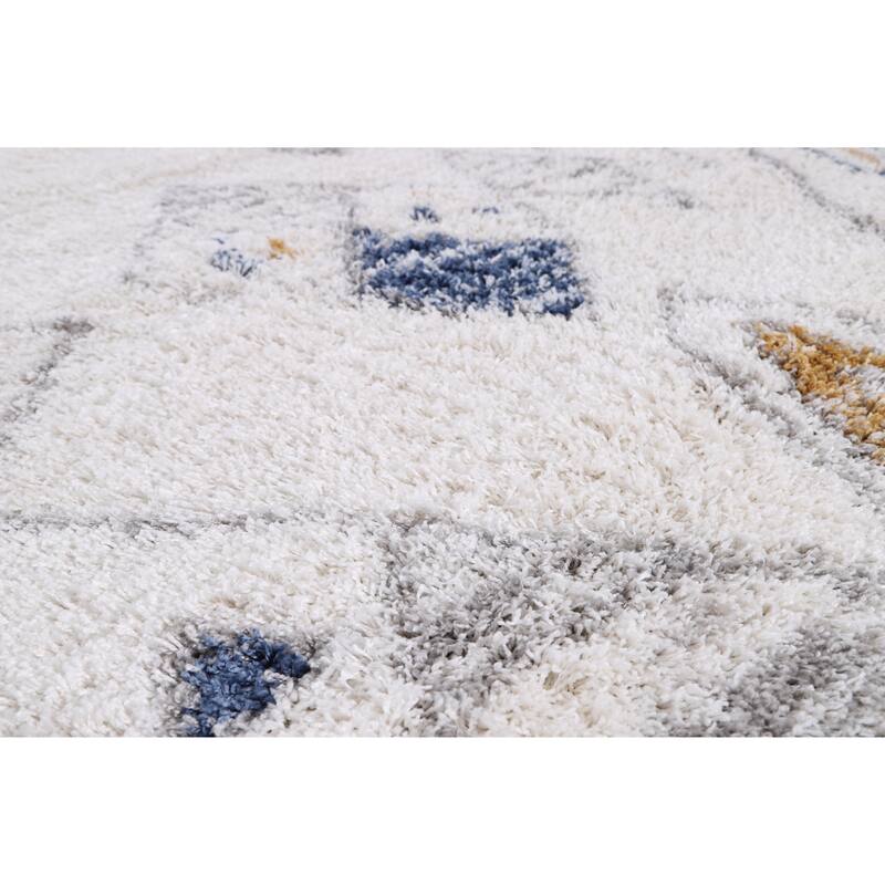 Noori Rug Lux Nolan Geometric 2-inch Thick Shag Rug