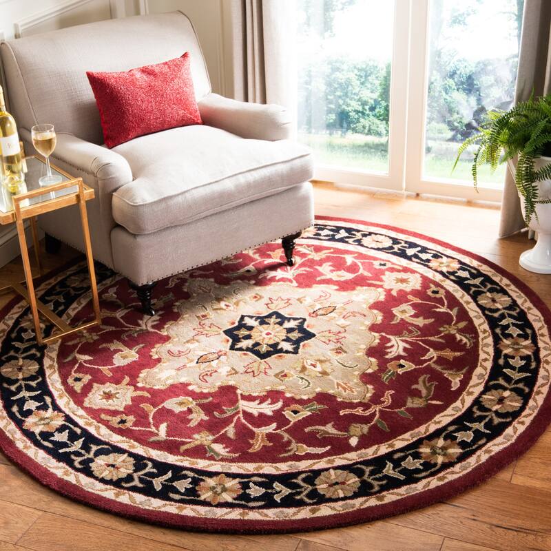 SAFAVIEH Handmade Heritage Harmony Stripe Traditional Oriental Wool Rug