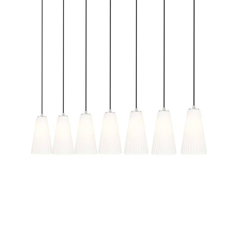 Z-Lite 3043P6-7L Farrell 7 Light 54" Wide Linear Chandelier - Brushed Nickel