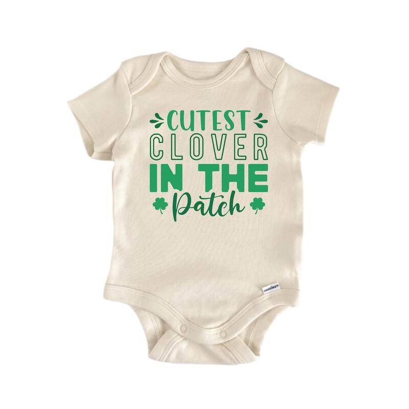 Cutest Clover In The Patch St Patrick's Day - Baby Boy Girl Clothes Bodysuit Funny - Blue - 0-3M