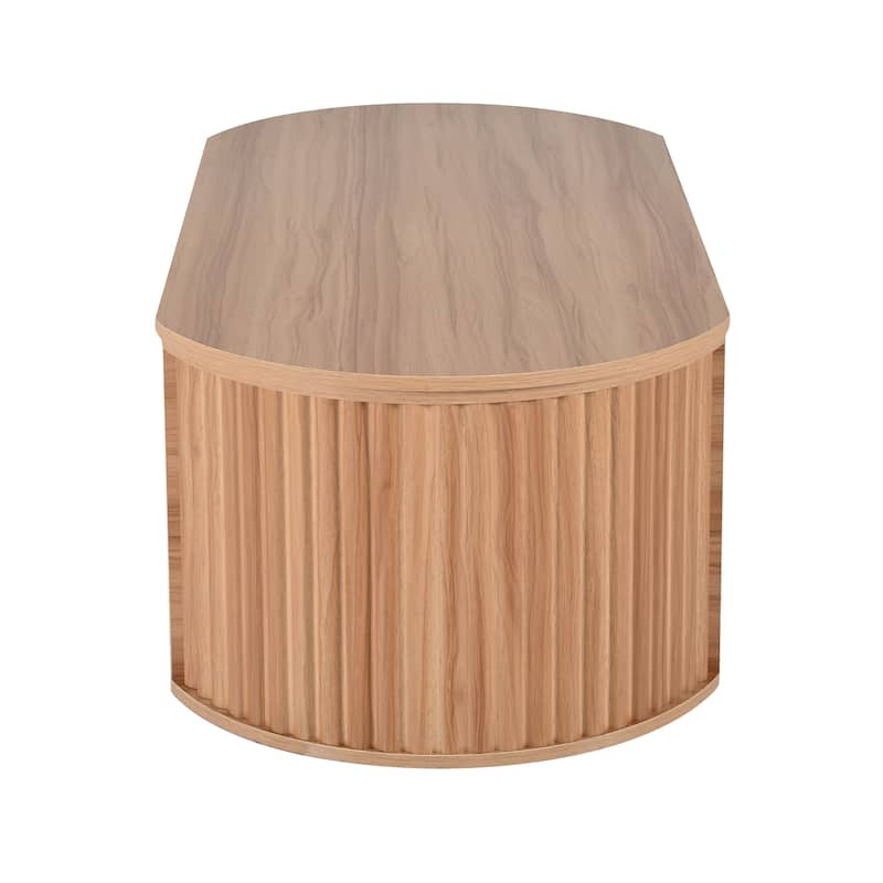 47.2''Lift Top Coffee Table With Hidden Compartment, Partially Assembled Wooden Center Table, Modern Oval Lift Tabletop