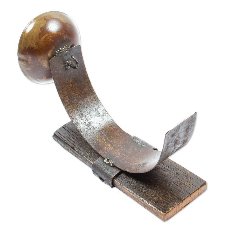 Novica Handmade Rustic Little Light Iron And Wood Wall Sconce