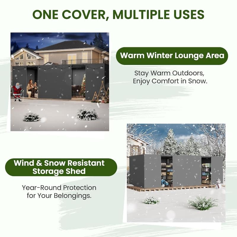 Outdoor Louvered Pergola with Optional Winter Cover Accessory | Adjustable Aluminum Hardtop Gazebo Includes Curtains & Netting