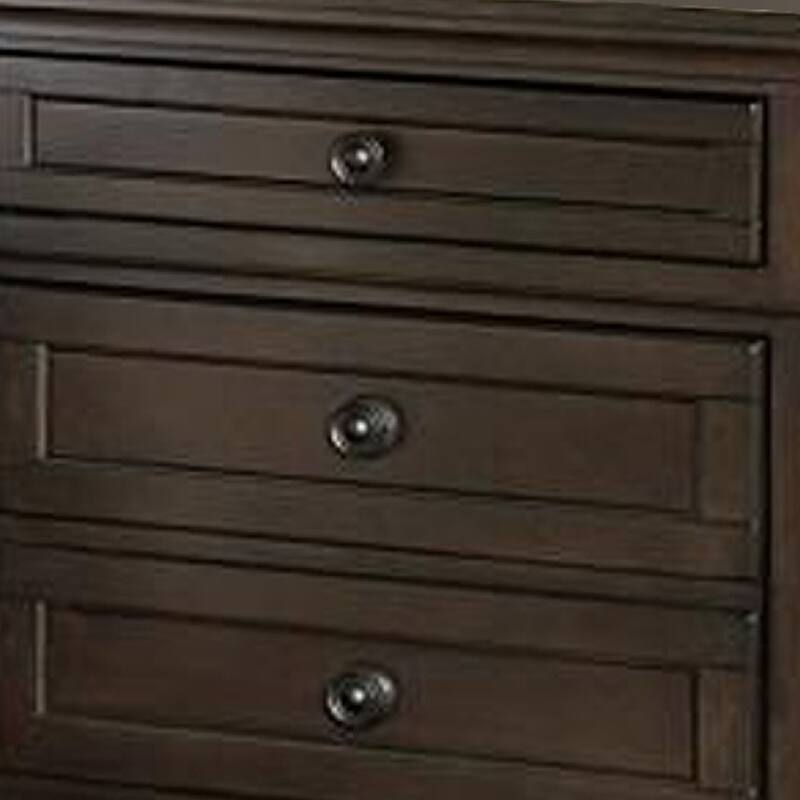 Dark Brown 3 Drawer 18 in. W Nightstand with Sturdy Hardware and Ample Storage