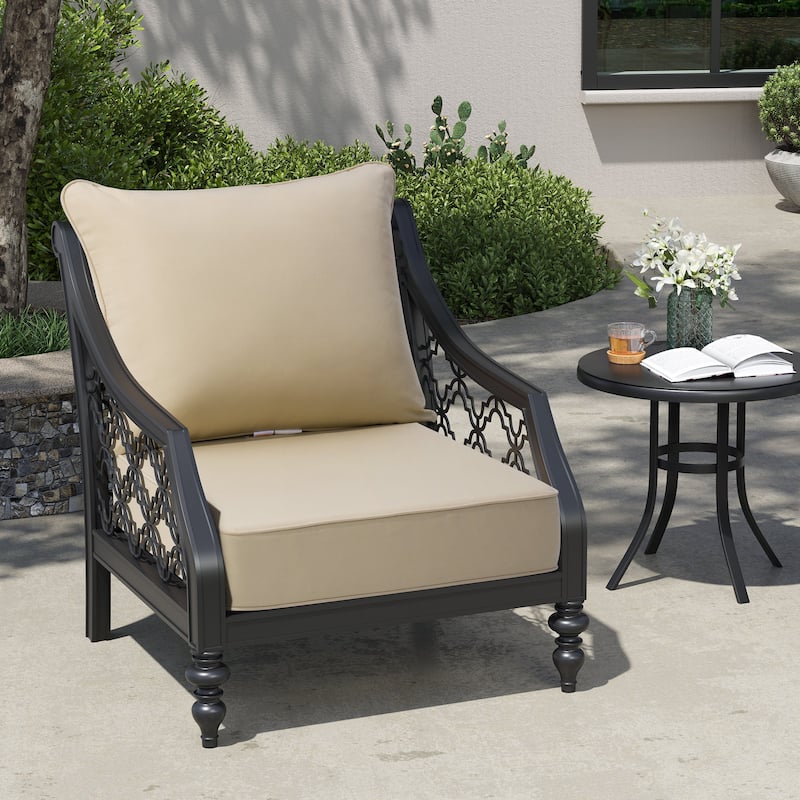 24" W * 24" D * 20" H Outdoor Patio Deep Seat Cushion Set Chair Cushion with Sunbrella Fabric