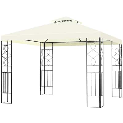 Costway 2 Tier 10'x10' Patio Gazebo Canopy Tent Steel Frame Shelter