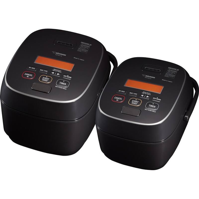 Zojirushi Pressure Induction Heating Rice Cooker and Warmer 5.5 & 10 Cup Black