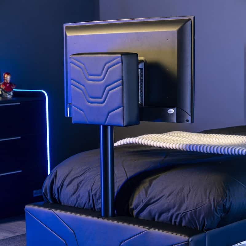 X Rocker Oracle Gaming Bed with TV Mount, Black