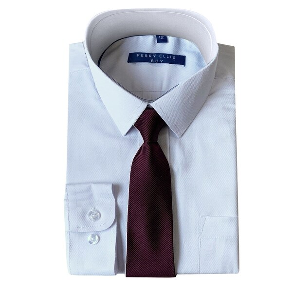 boys burgundy dress shirt