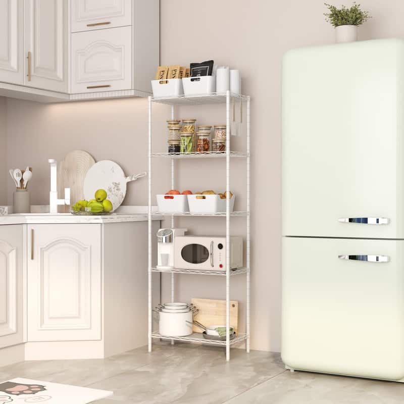 5-Shelving Unit, Adjustable Wire Shelving