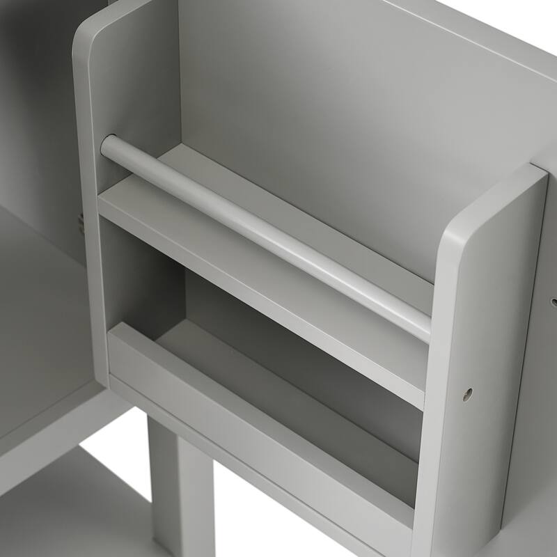 Roomfitters 20" Bathroom Vanity with Sink Soft Closing Door Storage Rack and Open Shelf Compact Modern Design