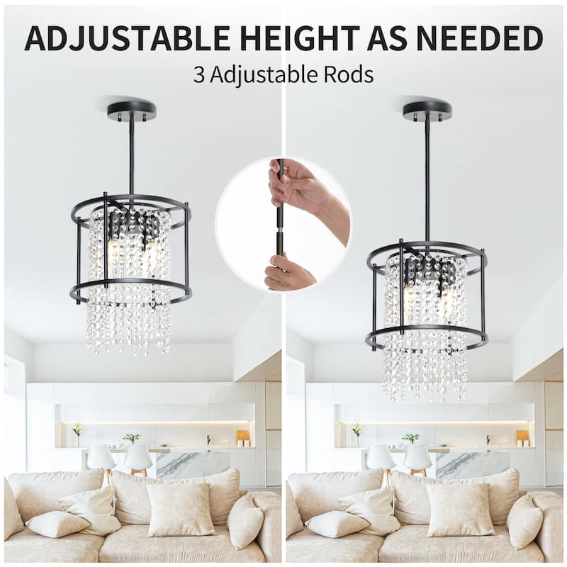 Moasis Round/Square Crystal Chandeliers Modern Hanging Light