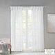 preview thumbnail 8 of 21, Madison Park Elowen Twisted Tab Voile Sheer Window Pair