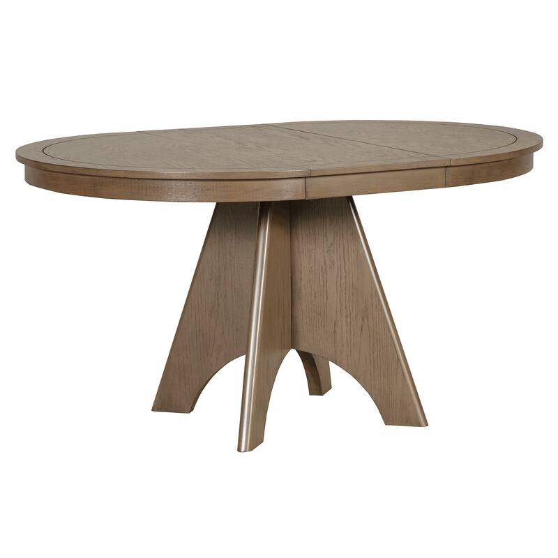 Extendable Dining Table for 4-6, 42" to 58" Rustic Farmhouse Table with X-Legs