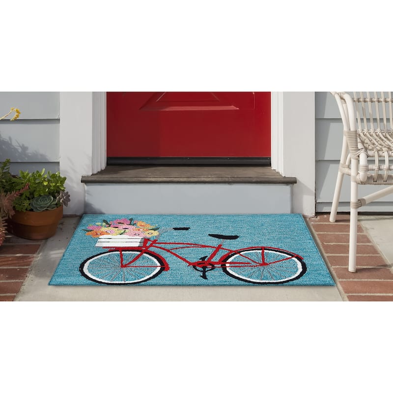 Liora Manne Frontporch Bike Ride Indoor/Outdoor Rug - 2' x 3'