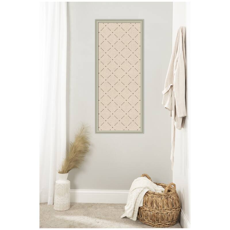 Kate and Laurel Pinboard Green Lattice Print