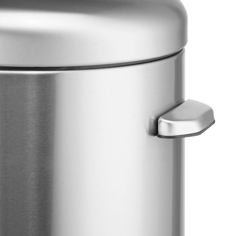 Innovaze 8 Gal./30 Liter Stainless Steel Round Shape Step-on Trash Can for Kitchen