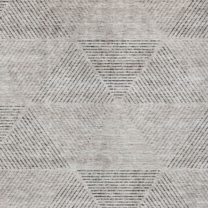 HomeRoots Geometric Transitional Rectangle Outdoor Rug