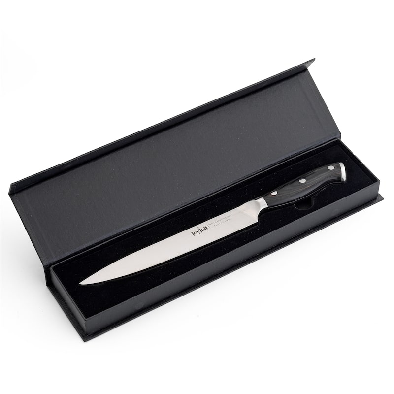 JoyJolt 8-in Slicing Knife High Carbon Steel Kitchen Knife - Stainless Steel