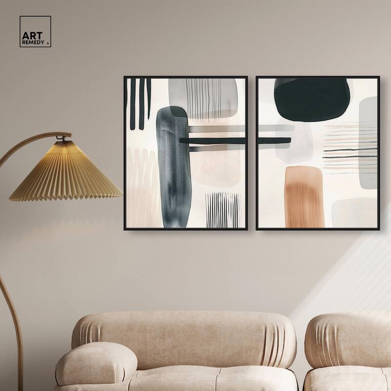 Softened Dimensions Canvas Set of 2 by Art Remedy
