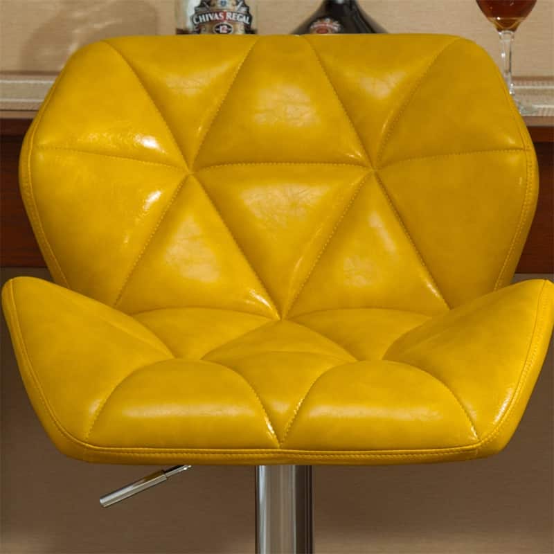 Contemporary Tufted Adjustable Height Hidraulic Bar Stools,Set of 2