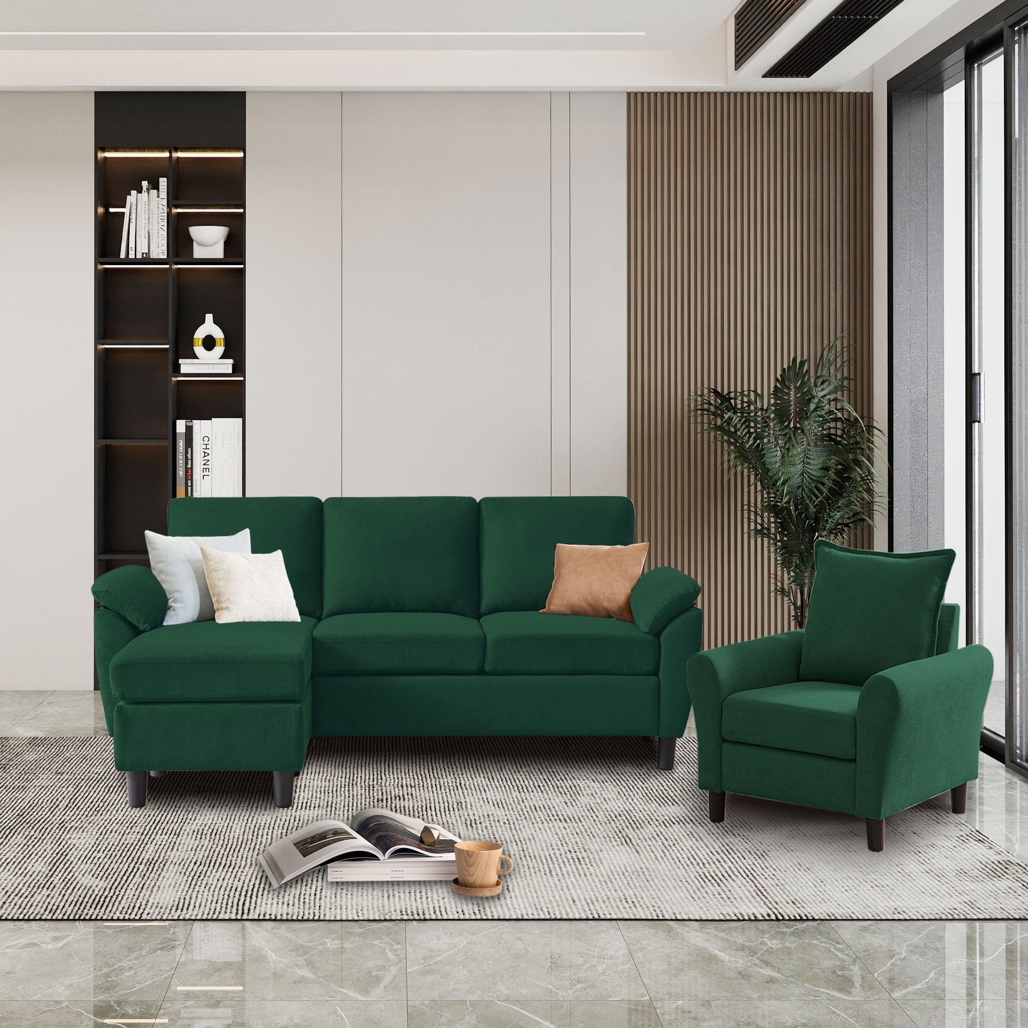 Sofa and chair set with ottoman sale