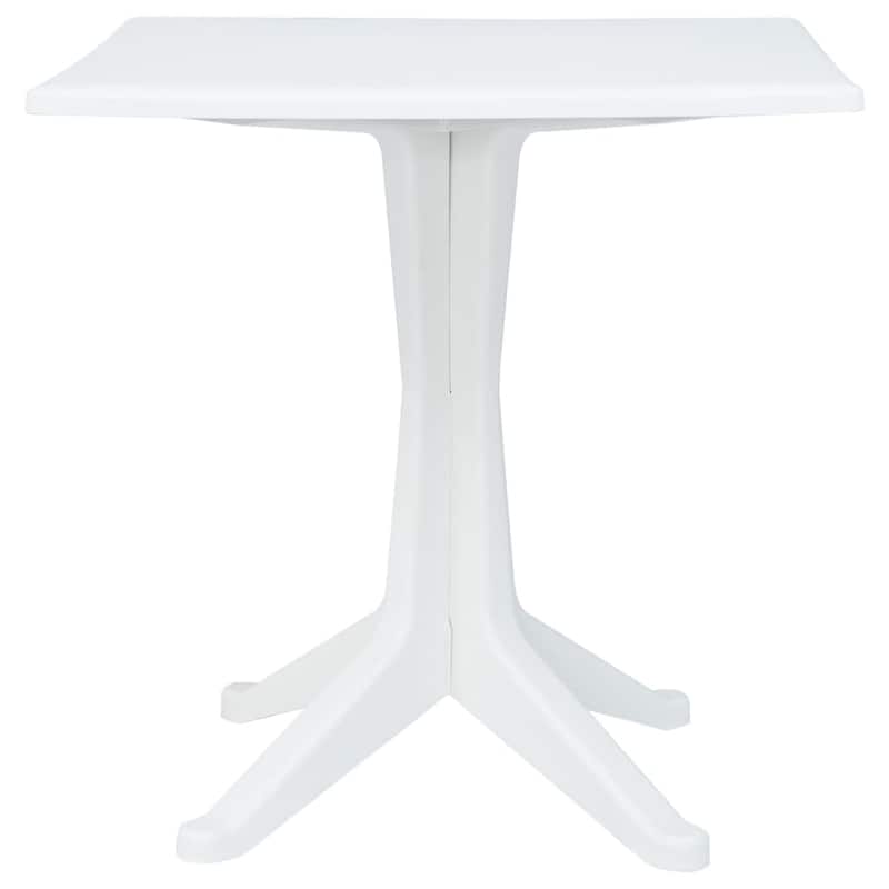vidaXL Patio Table Outdoor Dining Table Camping Picnic Garden Furniture Plastic - 27.5"x27.5"x28.2"