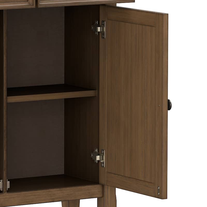 WYNDENHALL Halifax SOLID WOOD 36" Wide Transitional Entryway Storage Cabinet - 12"D x 36" W x 36"H