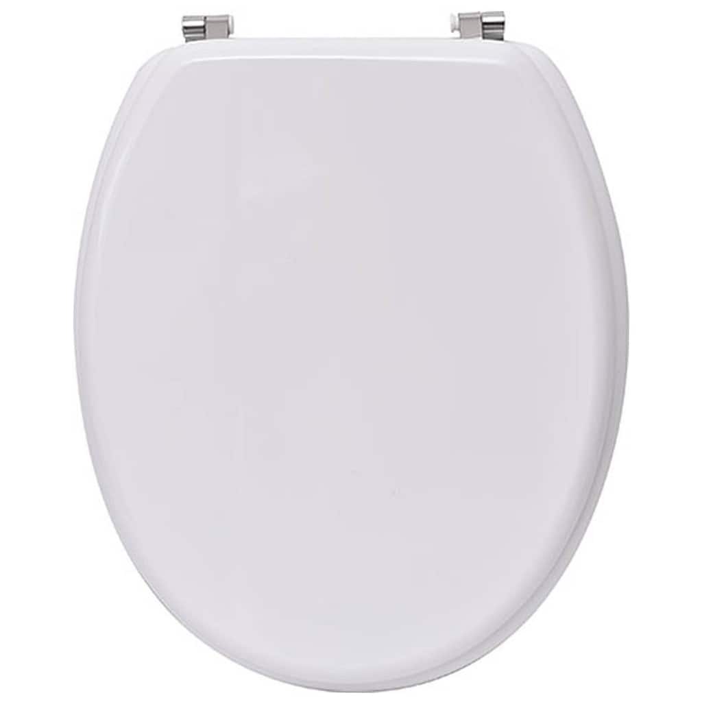 Elongated Toilet Seat White Adjustable Length - 17.5 L x 14.7 W x 2 H