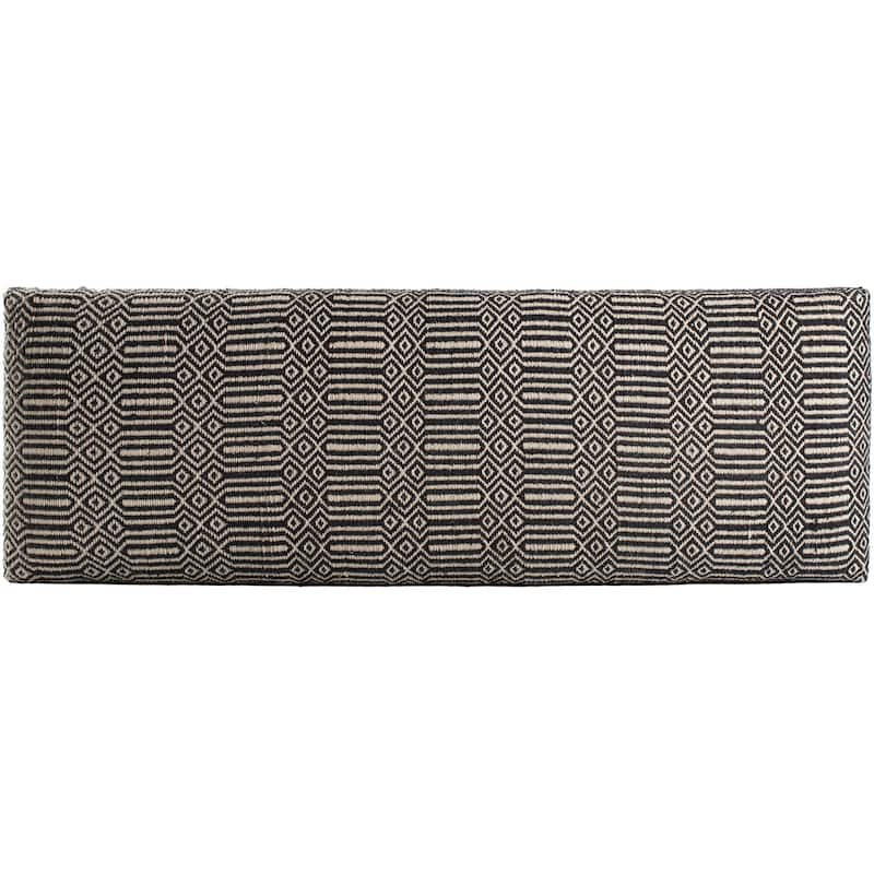 Amaye Mid-Century Modern Cotton and Metal Bench - 18"H x 48"W x 16"D