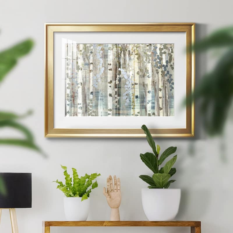 Birch Wood Meadow Premium Framed Print - Ready to Hang